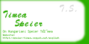 timea speier business card